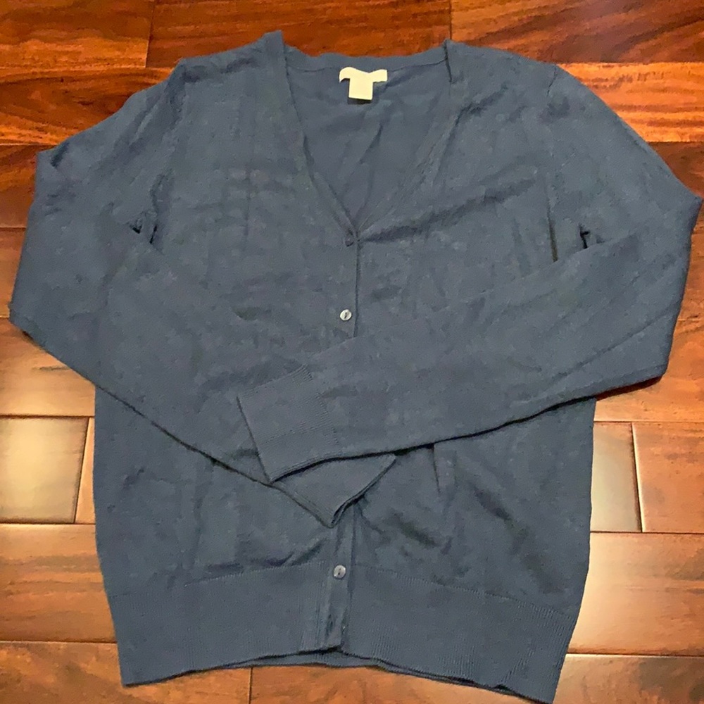 H&M blue v-neck cardigan